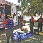 Animal-Svc_SMART-members-Westphal,-Wall,-Lera-and-Chisem-preparing-to-rescue-a-dog-on-an-island-at-Reseda-park-lake_WEB